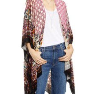 Like New Free People Nightbird Velvet Kimono